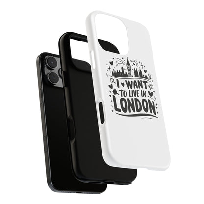 London City iPhone Case, Tough Phone Cover, Travel Gift, London Souvenir, Adventure Accessory, Wanderlust Decor