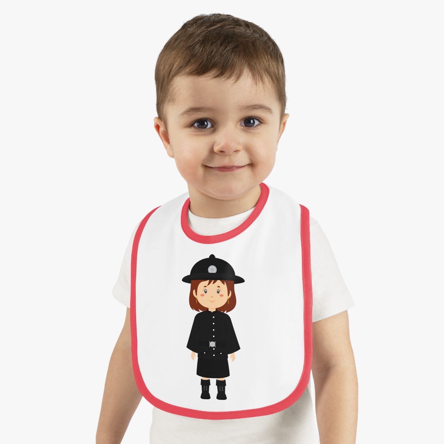 Cute Police Officer Baby Bib, Fun Bib for Baby Showers, Toddler Feeding Bib, Unique Baby Gift, Kids Kitchen Accessories, Holiday Bibs