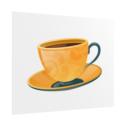 Coffee Lovers Rolled Posters, Cute Coffee Art, Kitchen Decor, Coffee Shop Print, Gift for Coffee Enthusiasts