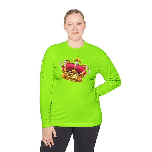 Unisex Lightweight Long Sleeve Tee - Royal Crown  - Perfect for Celebrations & Everyday Wear