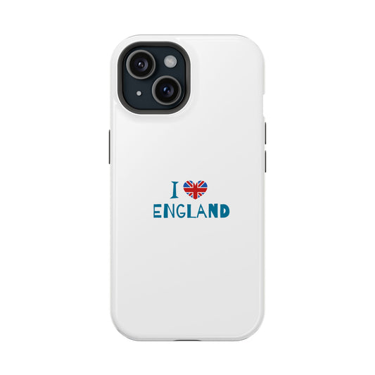 I Love England Magnetic Tough Cases, Phone Cover, Gift for Travelers, Souvenir, England Pride, Durable Phone Protection