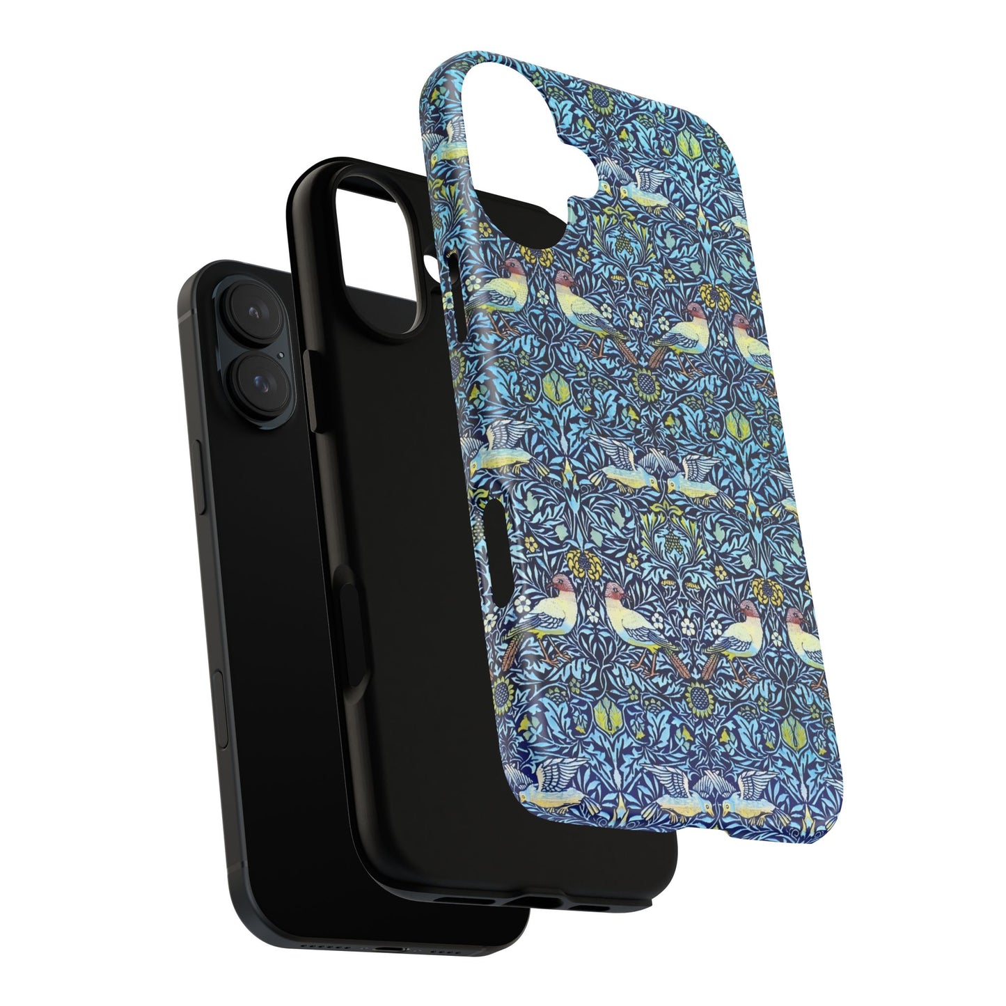 Bird and Floral Pattern Phone Case, Tough Cases, Gift for Nature Lovers, Eco-friendly, Custom Phone Accessories, All-Occasion