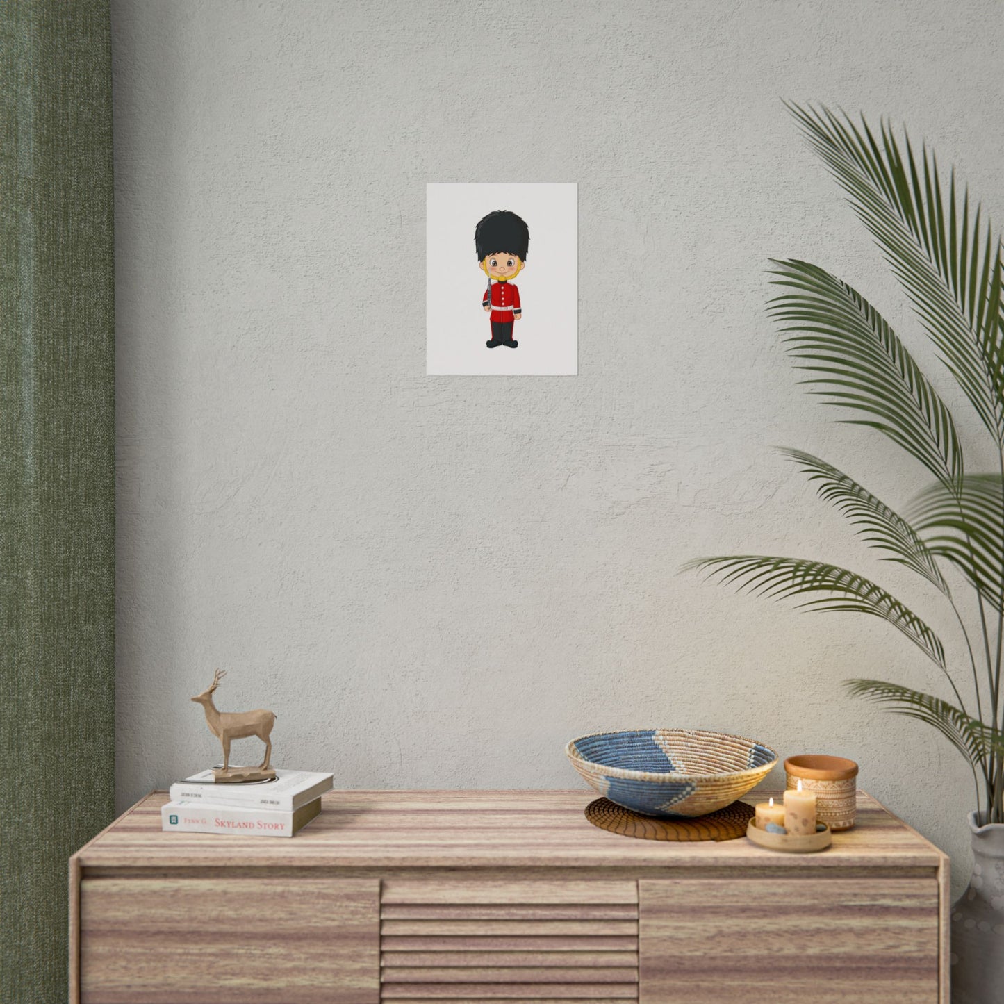 Whimsical Soldier Rolled Poster Art, Children's Room Decor, Cute Wall Art, Nursery Wall Hanging, Gift for Kids