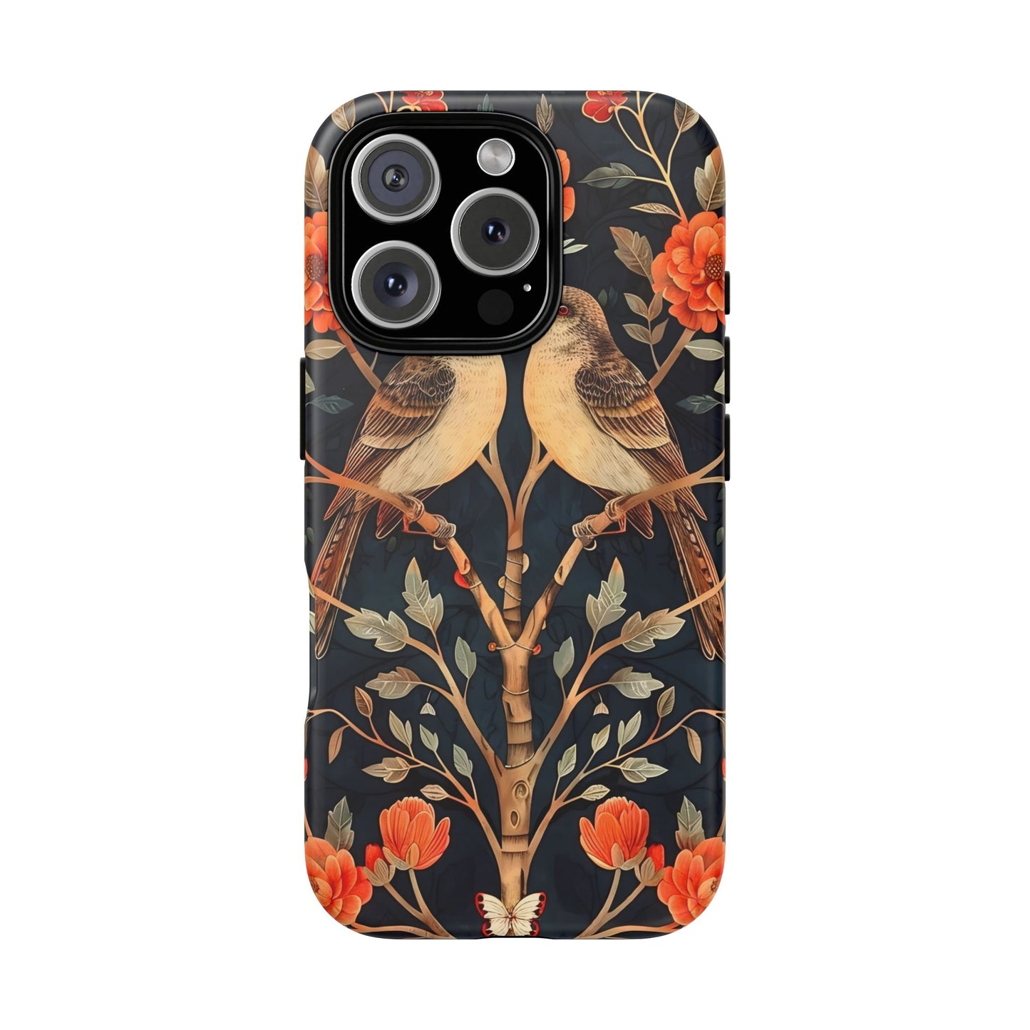Floral Phone Case – Tough Cases with Bird Design, Unique Gift for Nature Lovers, Stylish Tech Accessory, Phone Cover, Artistic Case
