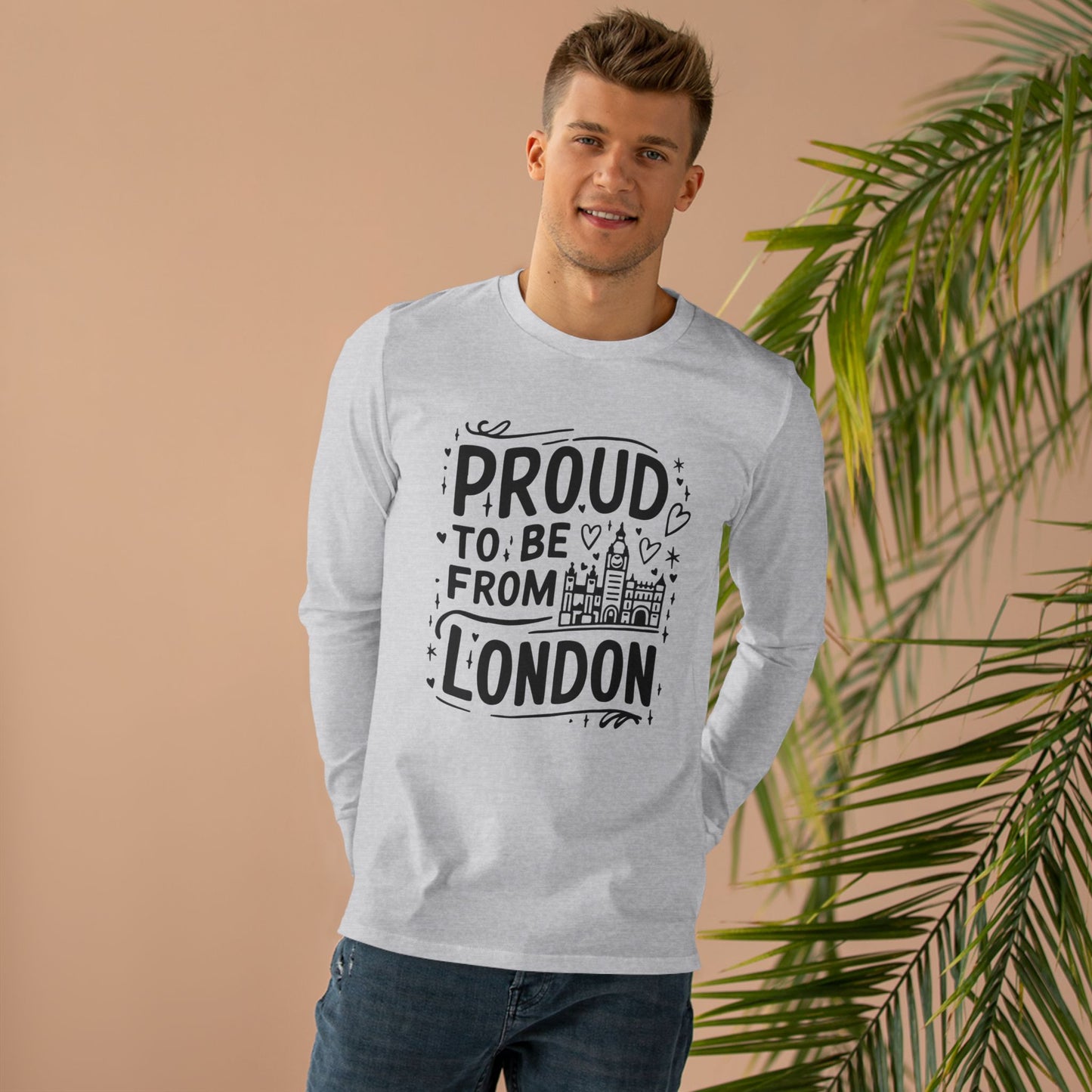 Men’s Base Longsleeve Tee - Proud to be from London