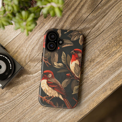 Elegant Bird Phone Case, Floral Tough Cases, Nature Lover Gift, Stylish Mobile Cover, Unique Phone Accessory