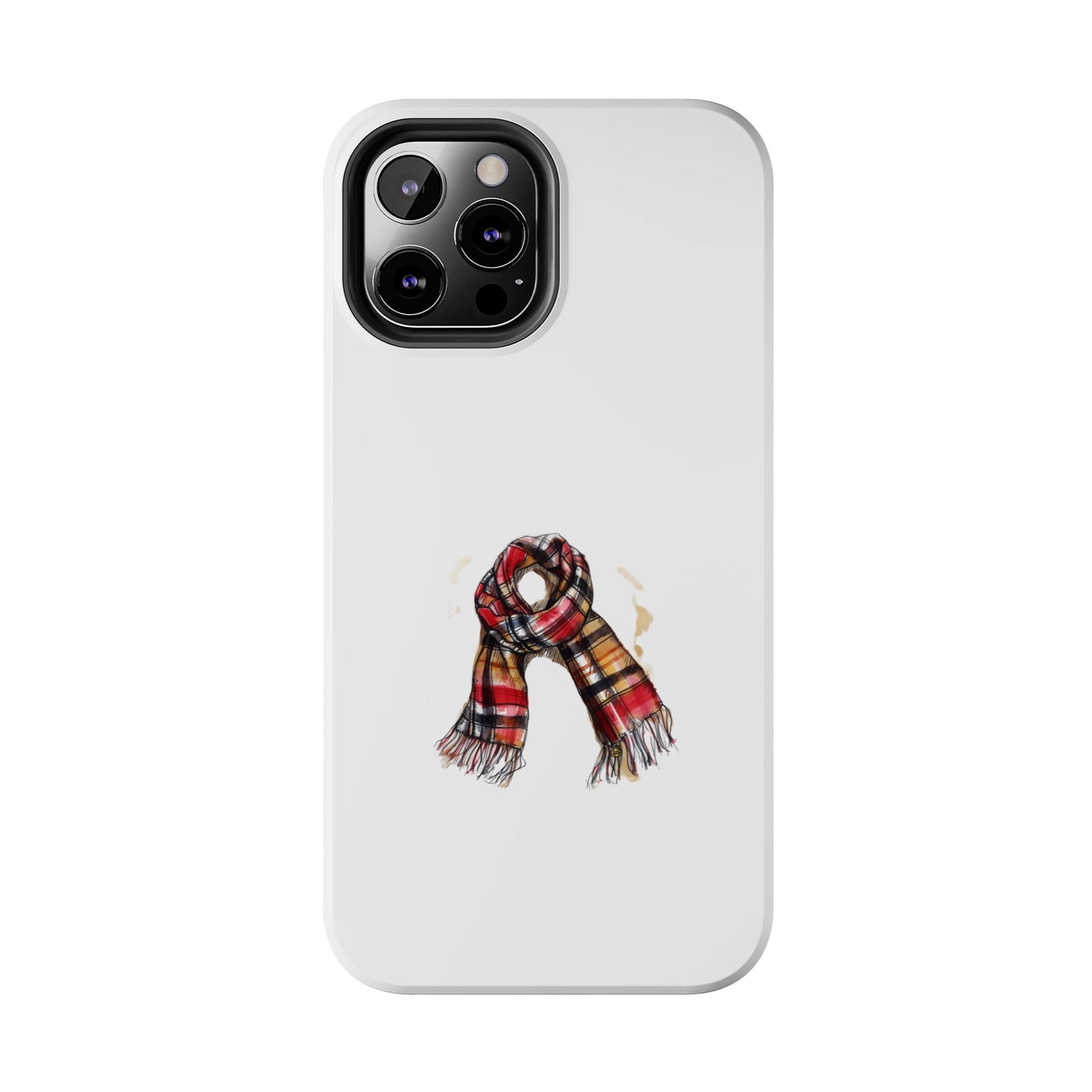 Cozy Plaid Scarf Phone Case - Tough Protection for Winter Style