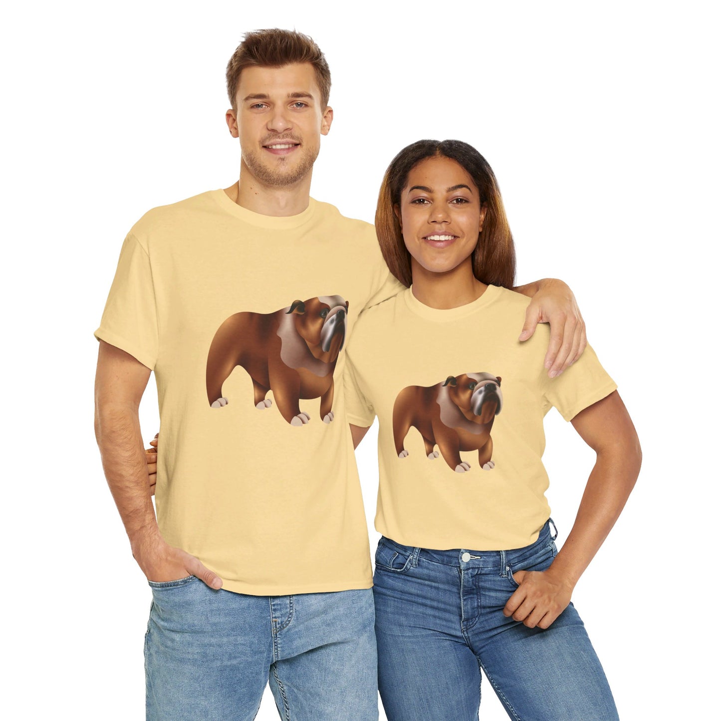 Adorable British Dog Relaxed Unisex Heavy Cotton T-Shirt