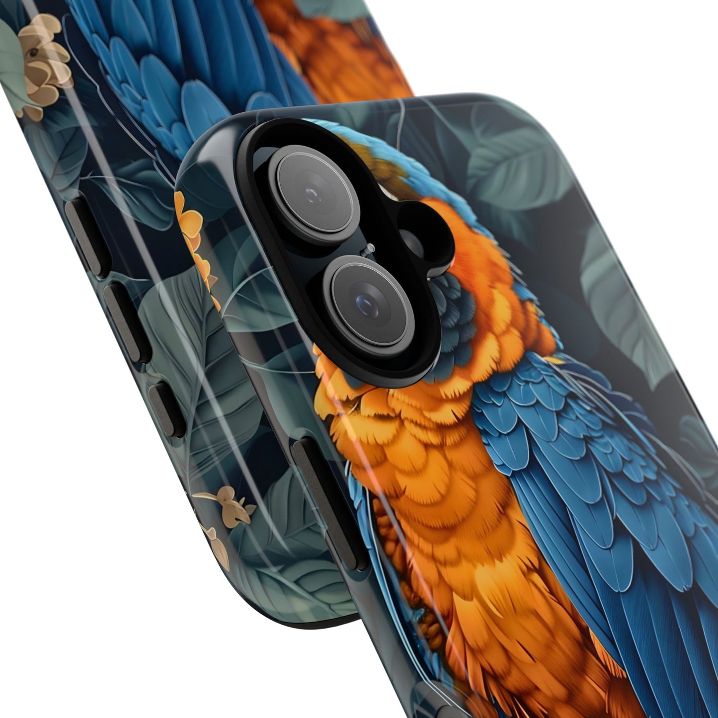 Tropical Parrot Phone Case - Tough Cases, Colorful Phone Cover, Nature Lover Gift, Floral Design, Bird Lover Accessory