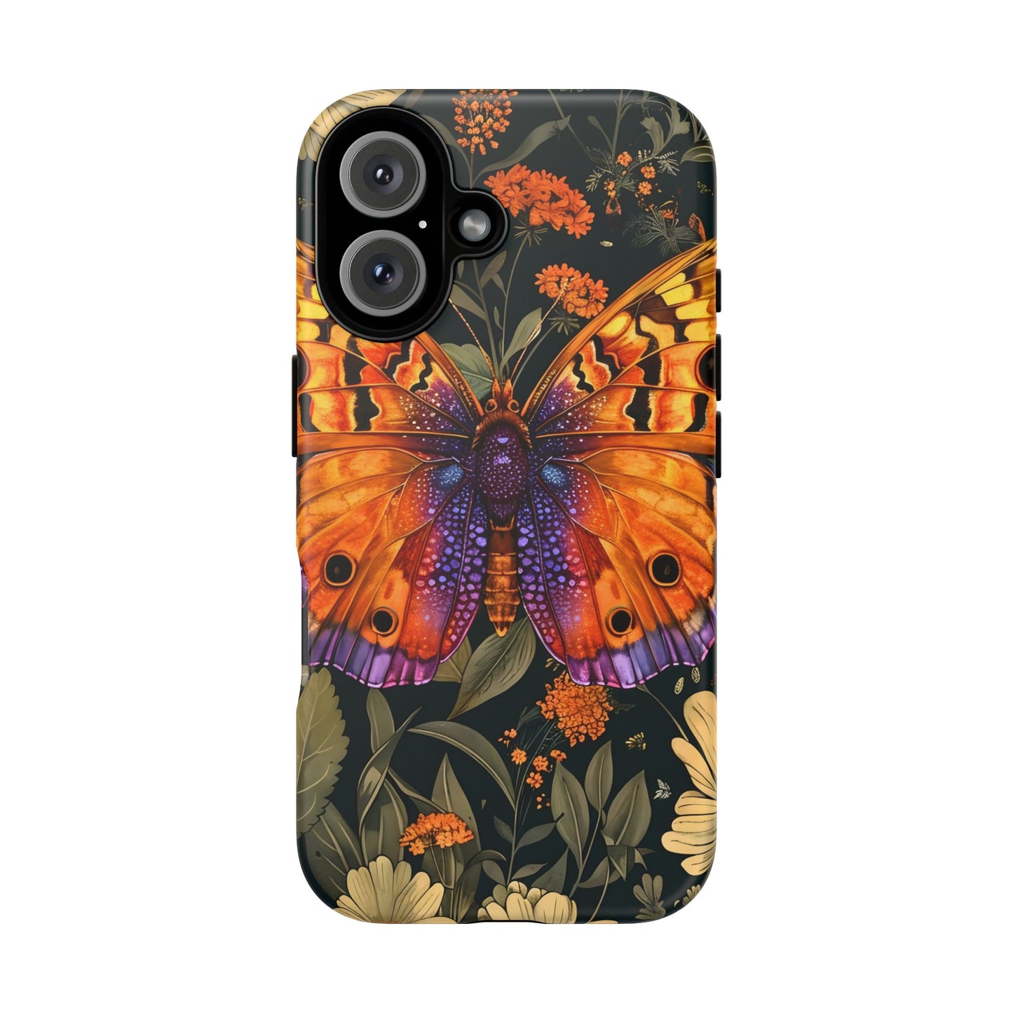 Butterfly Phone Case, Tough Cases for Nature Lovers, Vibrant Floral Design, Gift for Her, Cute Phone Accessories, Butterfly Artwork