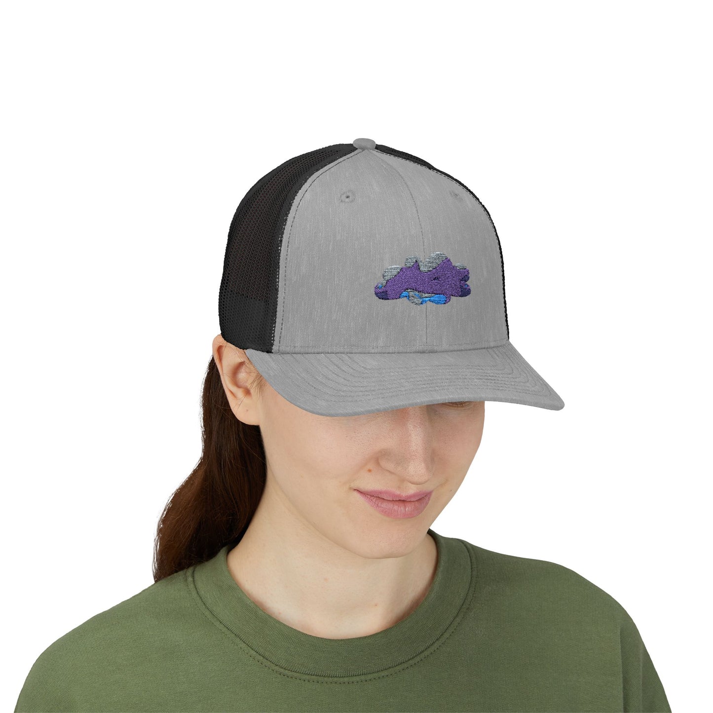 Shimmering Cloud Snapback Trucker Cap | Stylish Outdoorsy Hat, Trendy Gift for Her & Him, Perfect for Parties, Festivals, Summer Adventures