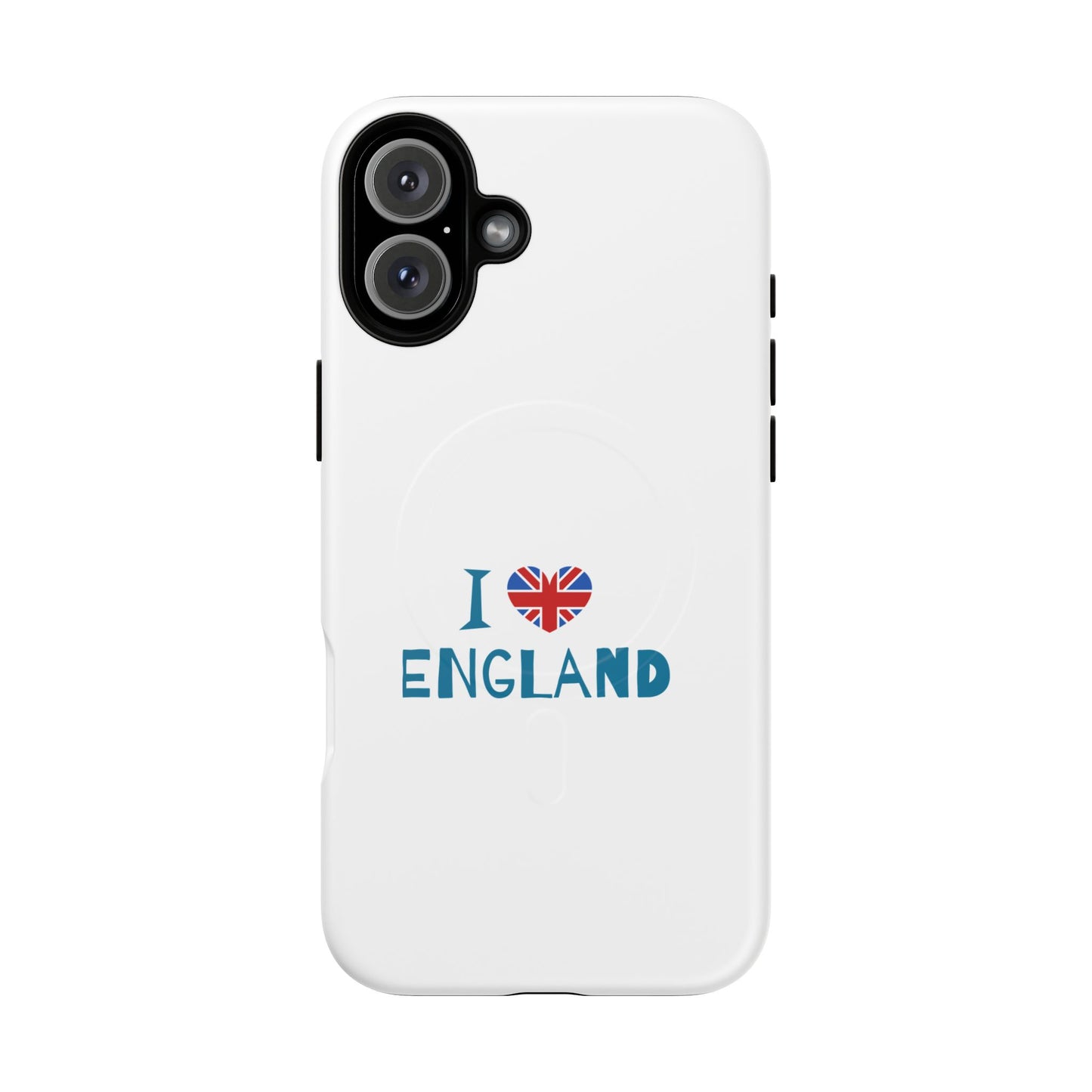 I Love England Magnetic Phone Case | Tough Protective Cover, Travel Gift, Souvenir for England Lovers, Personalized Phone Accessories