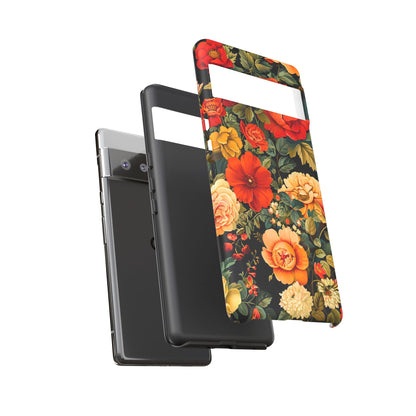 Floral Phone Case, Tough Cases, Decorative Tech Accessories, Gift for Her, Nature Lover Gift, Boho Style Case, Spring Floral Cover