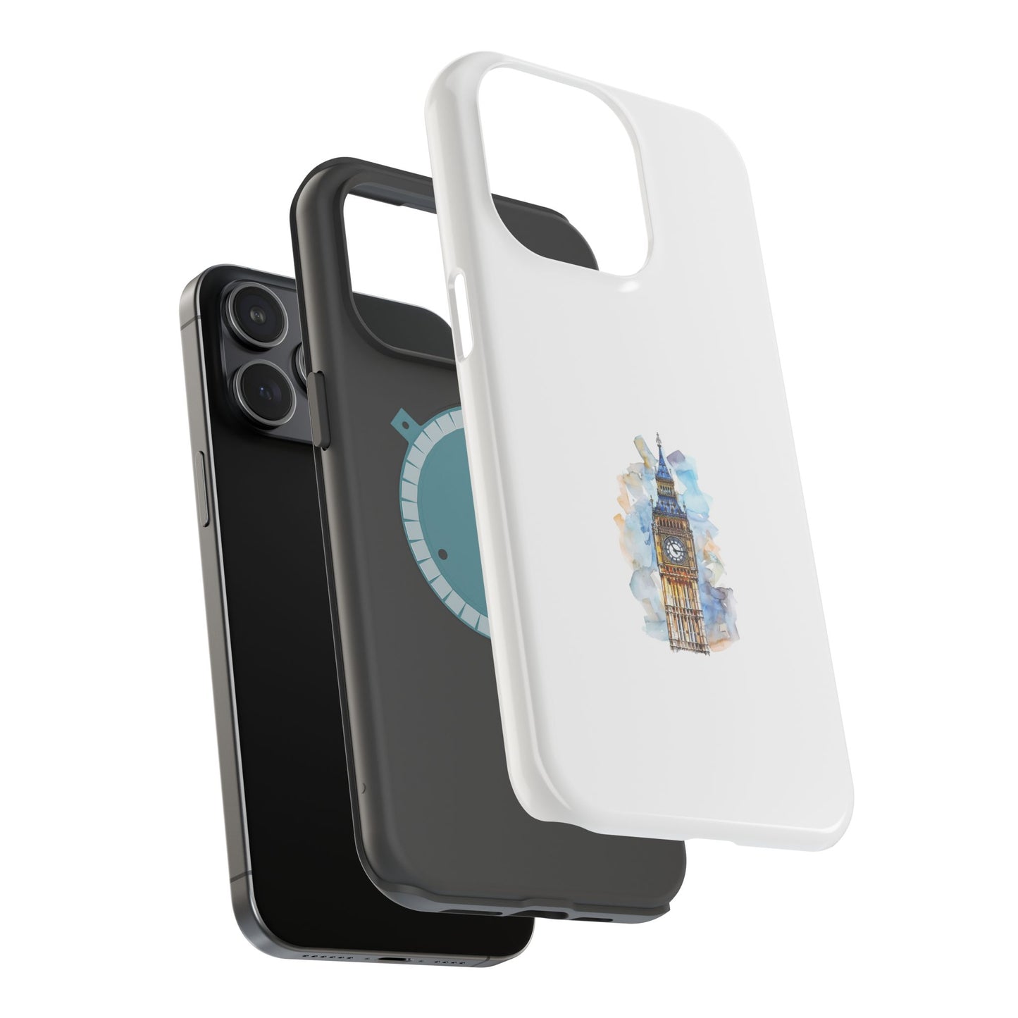 Artistic Magnetic Phone Cases with Iconic Designs, Unique Cell Phone Cover, London Tower Case, Gift for Travelers, Customizable Art Cases