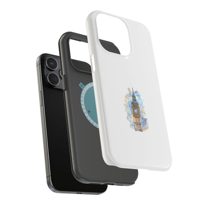 Artistic Magnetic Phone Cases with Iconic Designs, Unique Cell Phone Cover, London Tower Case, Gift for Travelers, Customizable Art Cases