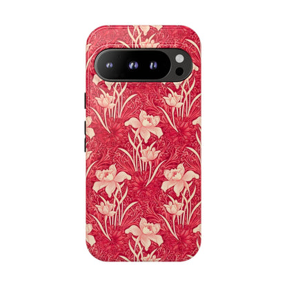 Floral Tough Phone Case - Durable, Stylish Accessory, Perfect Gift for Her, Floral Pattern, Customizable, Ideal for Daily Use