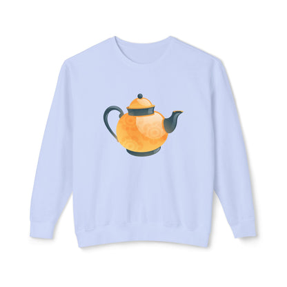 Unisex Lightweight Crewneck Sweatshirt - Classic British Tea Kettle