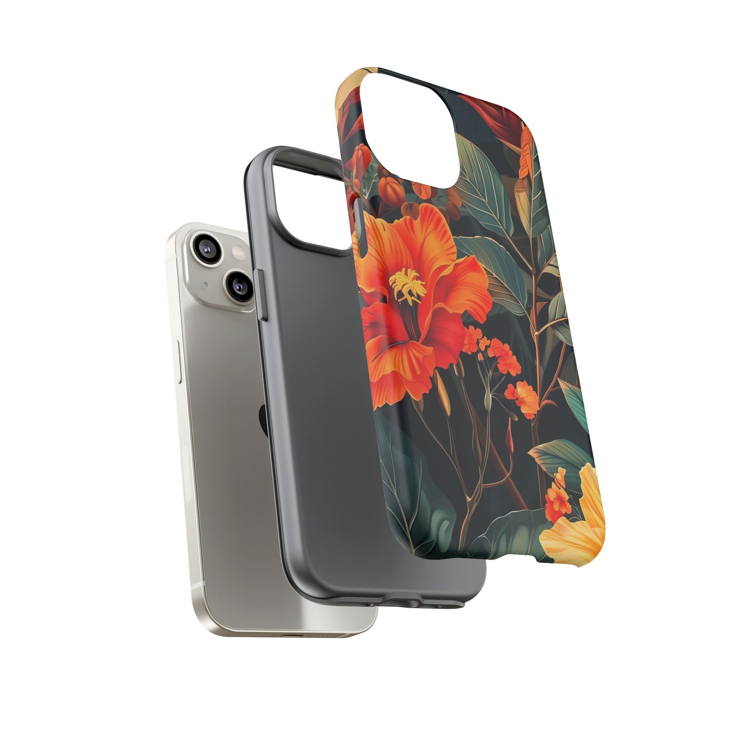Tough Floral Phone Case | Tropical Vibe, Gift for Nature Lovers, Summer Beach Accessory, Floral Pattern, Trendy Phone Accessories