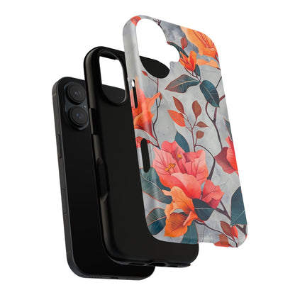 Floral Phone Case - Tough Cases, Protective Cover, Smartphone Accessories, Gift for Her, Stylish Tech Gear, Floral Designs