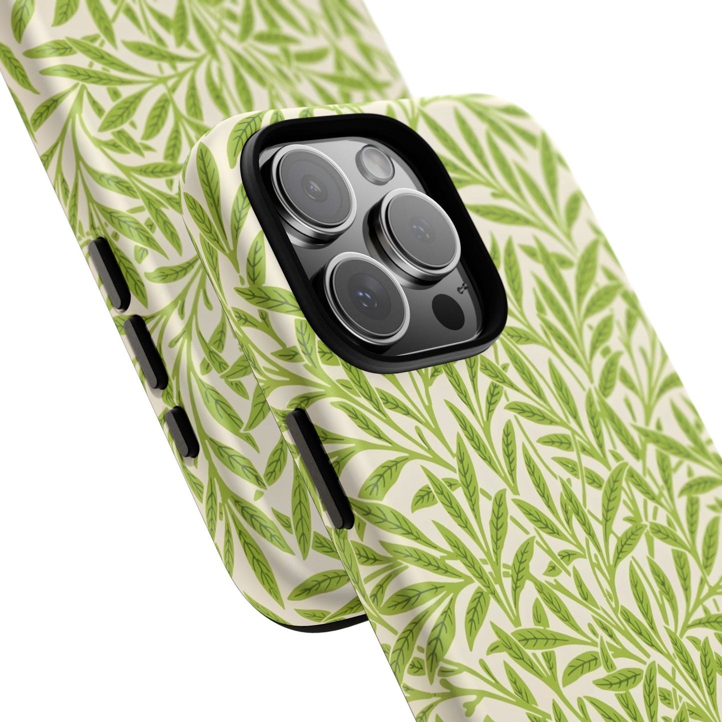 Green Leaf iPhone Case, Tough Cases, Botanical Phone Protection, Eco-Friendly Cover, Nature Lover Gift, Trendy Cell Phone Accessory