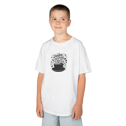 Kids Cotton Tee – London so posh my tea has an accent – Perfect for Coffee Lovers!