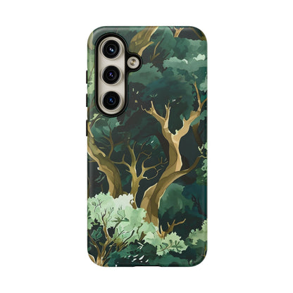 Forest Green Phone Case, Nature-Inspired Tough Cases, Eco-Friendly Gift, Outdoor Lover Accessory, Unique Phone Cover