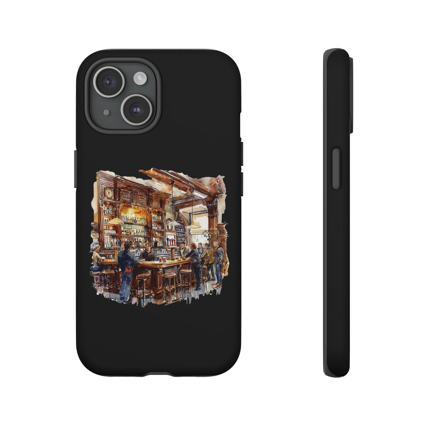 Artistic Phone Case - Cozy Pub Vibe, Trendy Smartphone Accessory, Gift for Friends, Modern Design, Durable Protection