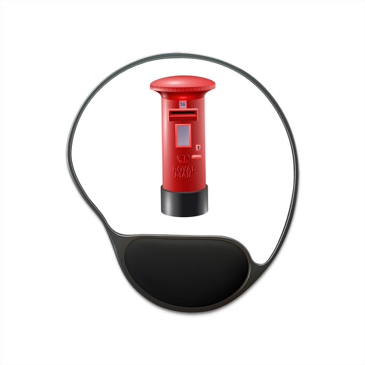 Red Post Box Mouse Pad with Wrist Rest, Ergonomic Desk Accessory, Office Gifts, Computer Accessories, Unique Home Office Decor