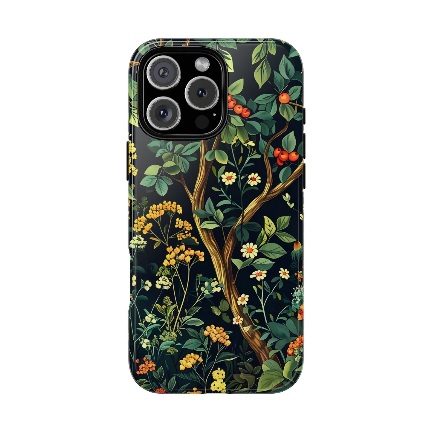 Floral iPhone Case, Nature Inspired Tough Case, Botanical Phone Cover, Eco-Friendly Gift, Unique Floral Design
