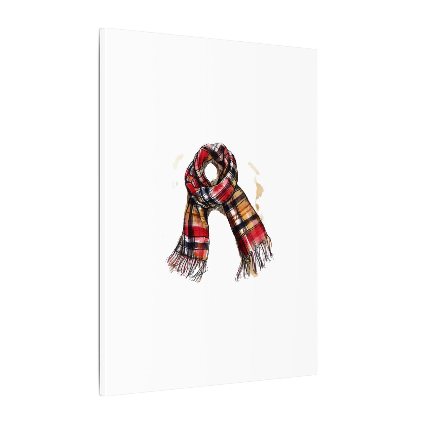 Autumn Scarf Canvas Art Print | Cozy Home Décor, Gift for Fall Lovers, Seasonal Wall Art, Unique Interior Design