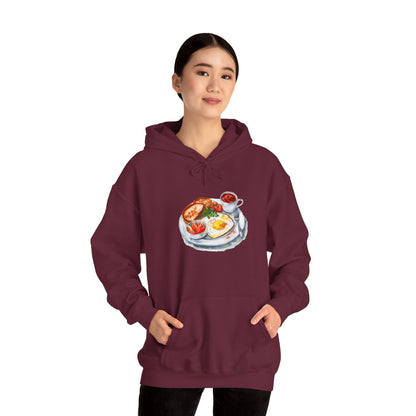 Unisex Heavy Blend™ Hooded Sweatshirt - Dine Like a Monarch - Classic Royal Dishes of Britain
