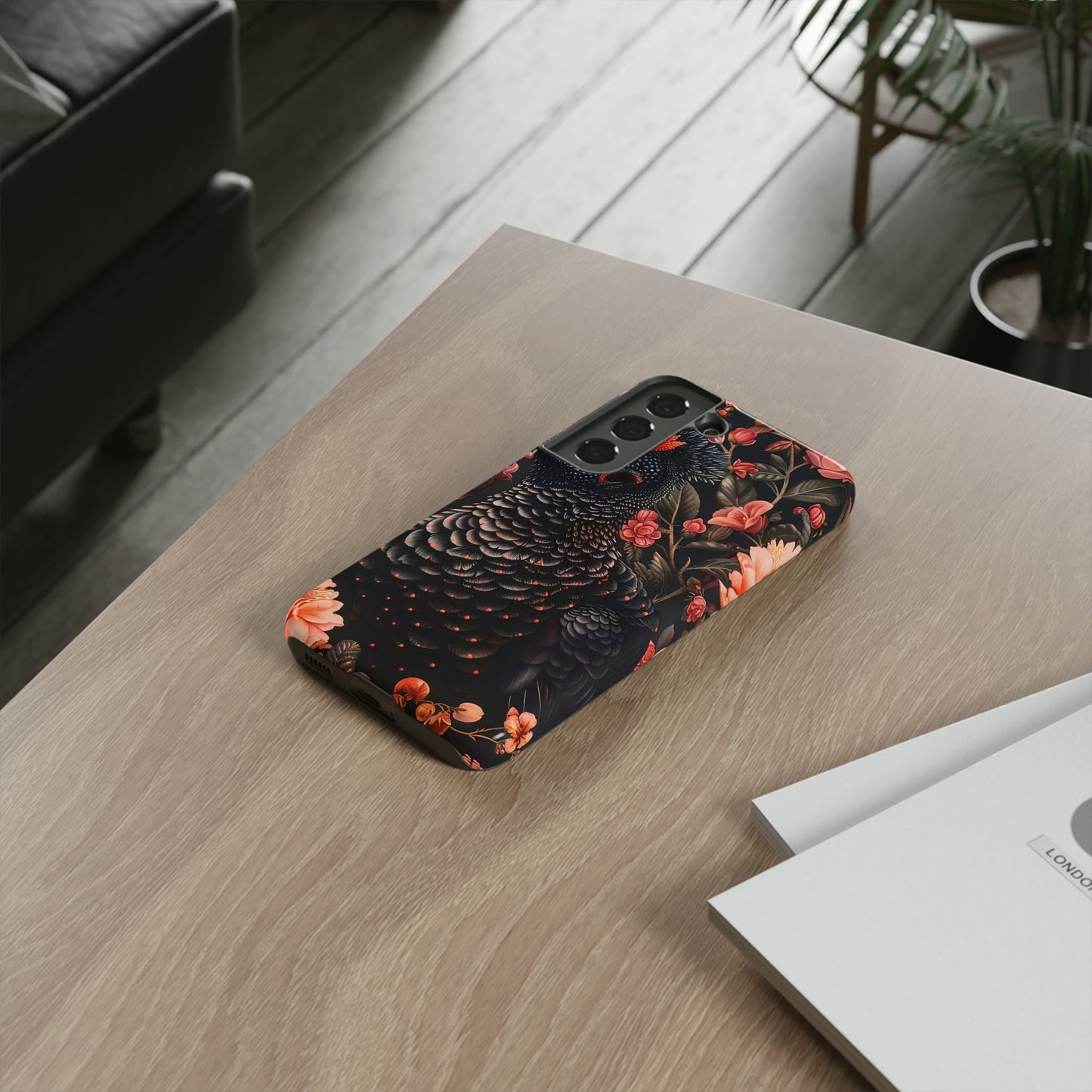 Tough Cases: Floral Design Phone Case, Stylish Protection for Your Phone, Unique Gift for Bird Lovers, Vibrant Floral Art, [...]