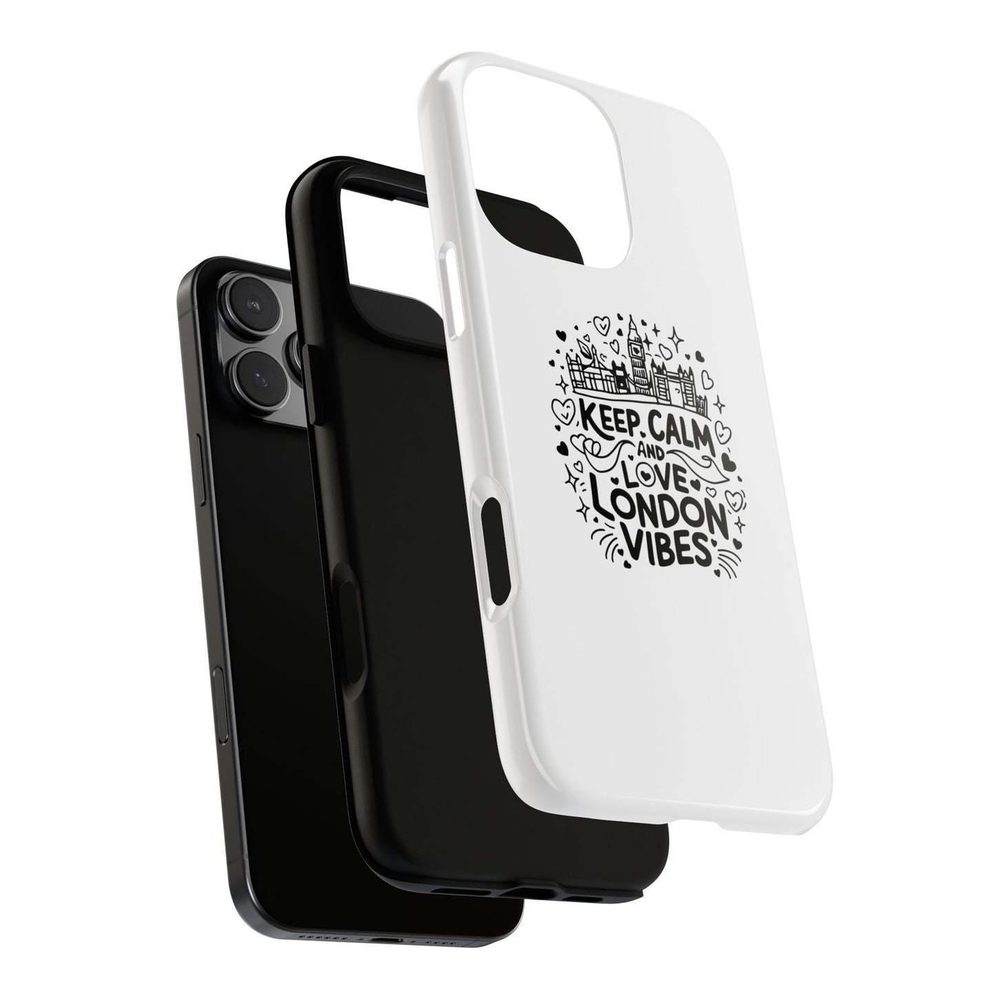 Tough Cases: Keep Calm and Love London Vibes Phone Case