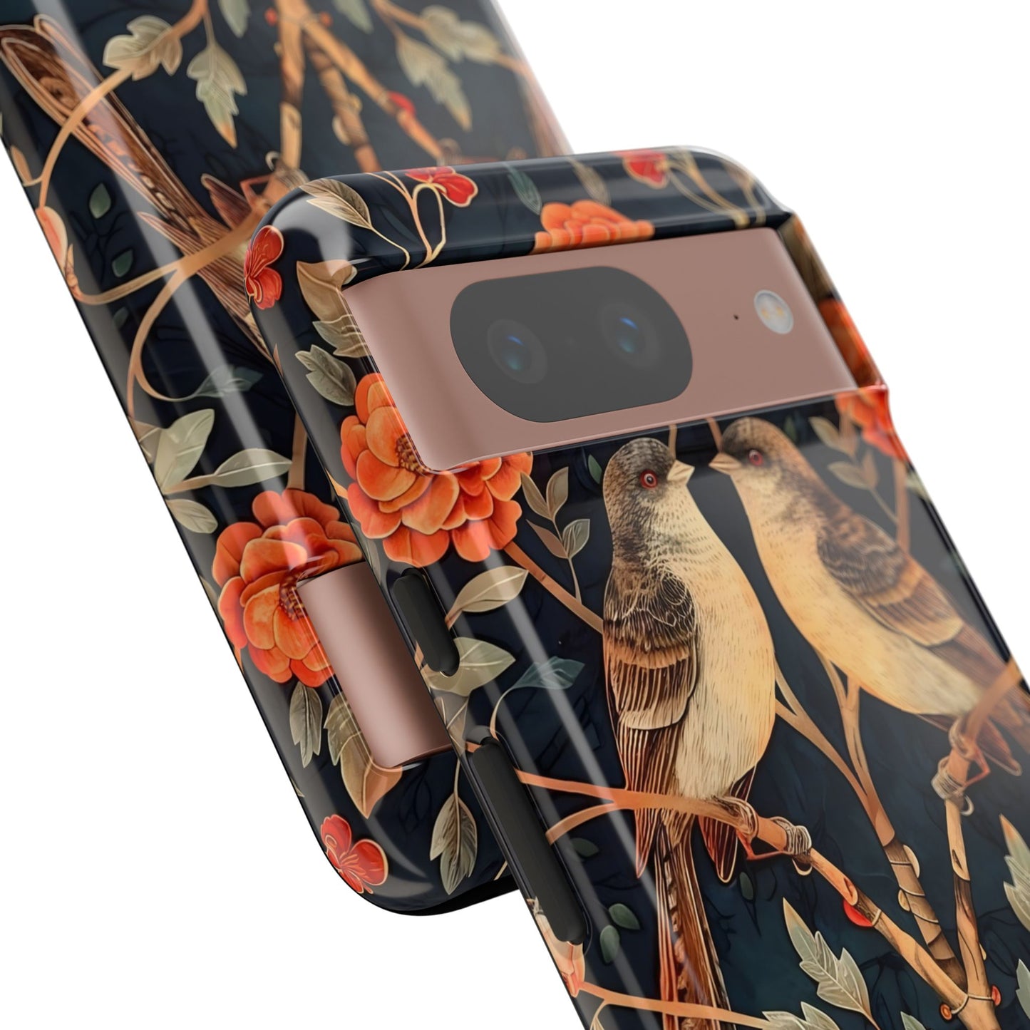 Floral Phone Case – Tough Cases with Bird Design, Unique Gift for Nature Lovers, Stylish Tech Accessory, Phone Cover, Artistic Case