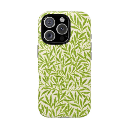 Green Leaf iPhone Case, Tough Cases, Botanical Phone Protection, Eco-Friendly Cover, Nature Lover Gift, Trendy Cell Phone Accessory