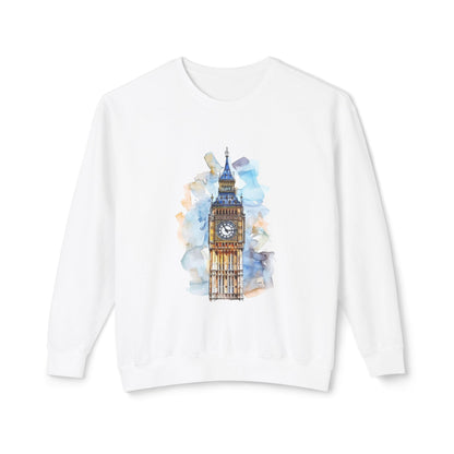 Unisex Lightweight Crewneck Sweatshirt - Iconic Big Ben Clock Tower