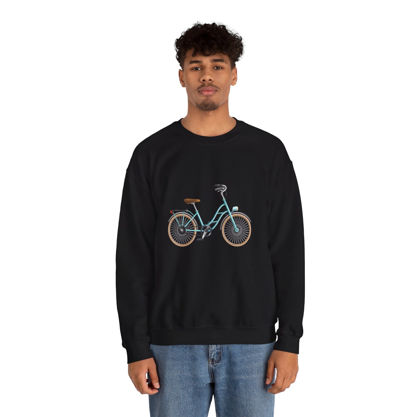 Unisex Heavy Blend™ Crewneck Sweatshirt Adorable - London's Style Classic Bicycle