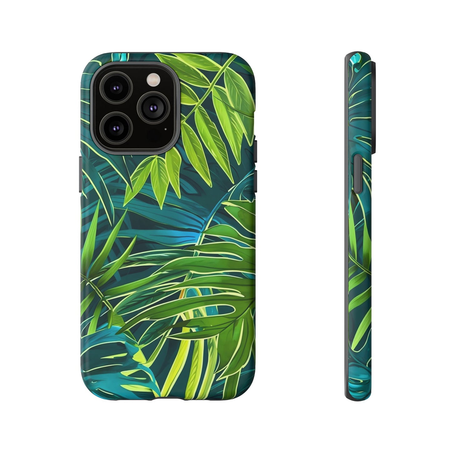 Tropical Phone Case - Durable Green Leaf Design, Eco-Friendly Gift, Trendy Accessory, Nature Lover's Case, Summer Vibes