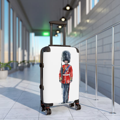 British Plaid Scarf Watercolor Suitcase