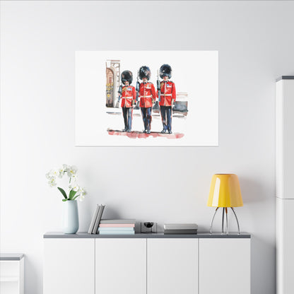 Royal Guards Canvas Print, British Wall Art, Home Decor, Unique Gift, London Culture