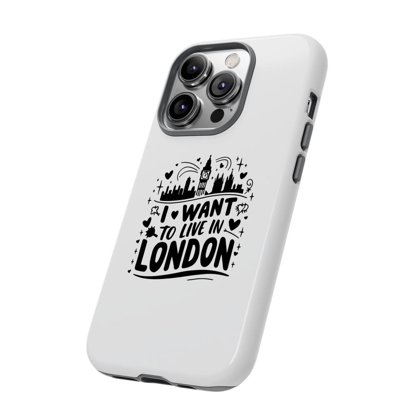 London-Themed Tough Phone Case - Chic & Stylish Protection