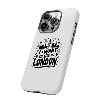 London-Themed Tough Phone Case - Chic & Stylish Protection