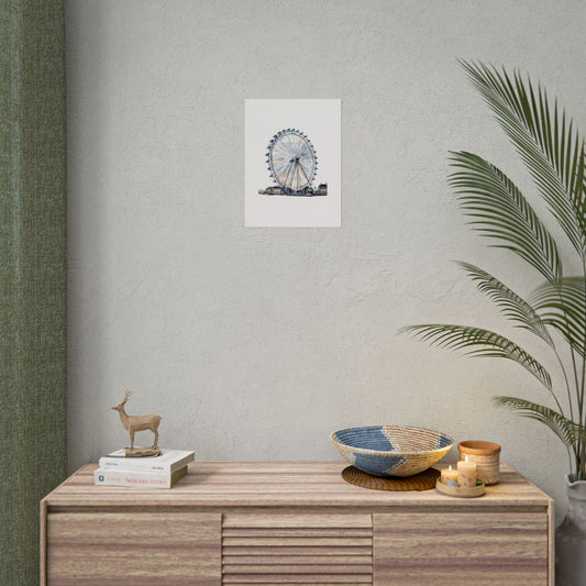 London Eye Rolled Posters | Art Print Home Decor | Vintage Travel Wall Art | Ideal for Gifts & Collectibles