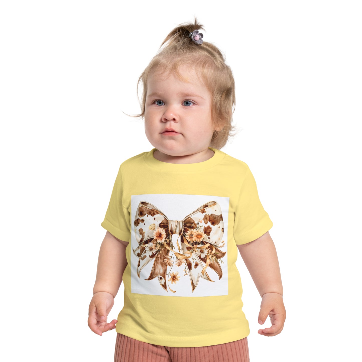 Floral Bow Baby T-Shirt - Cute Short Sleeve Tee for Little Trendsetters