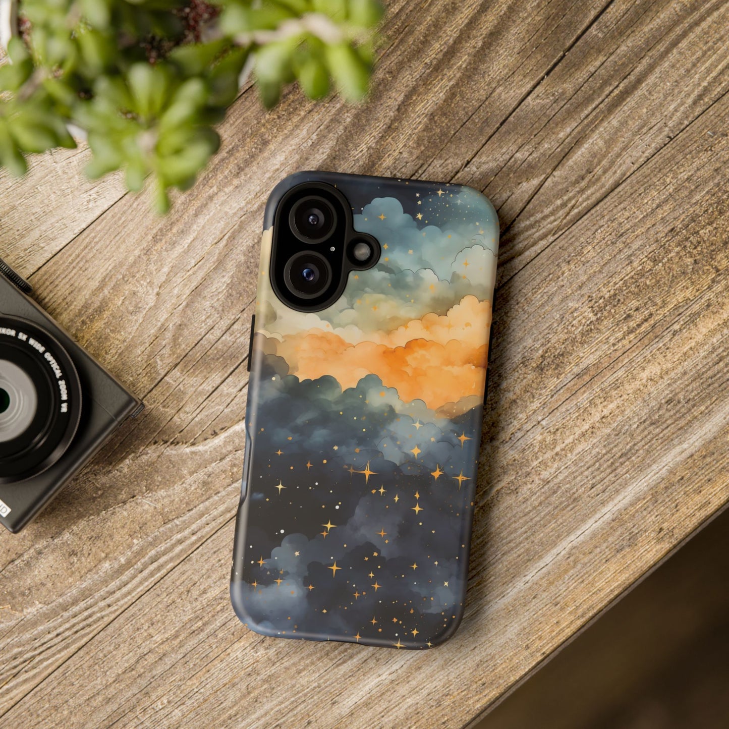 Celestial Phone Case, Galaxy Design Phone Cover, Space Art Case, Starry Night Mobile Cover, Customizable Tough Case