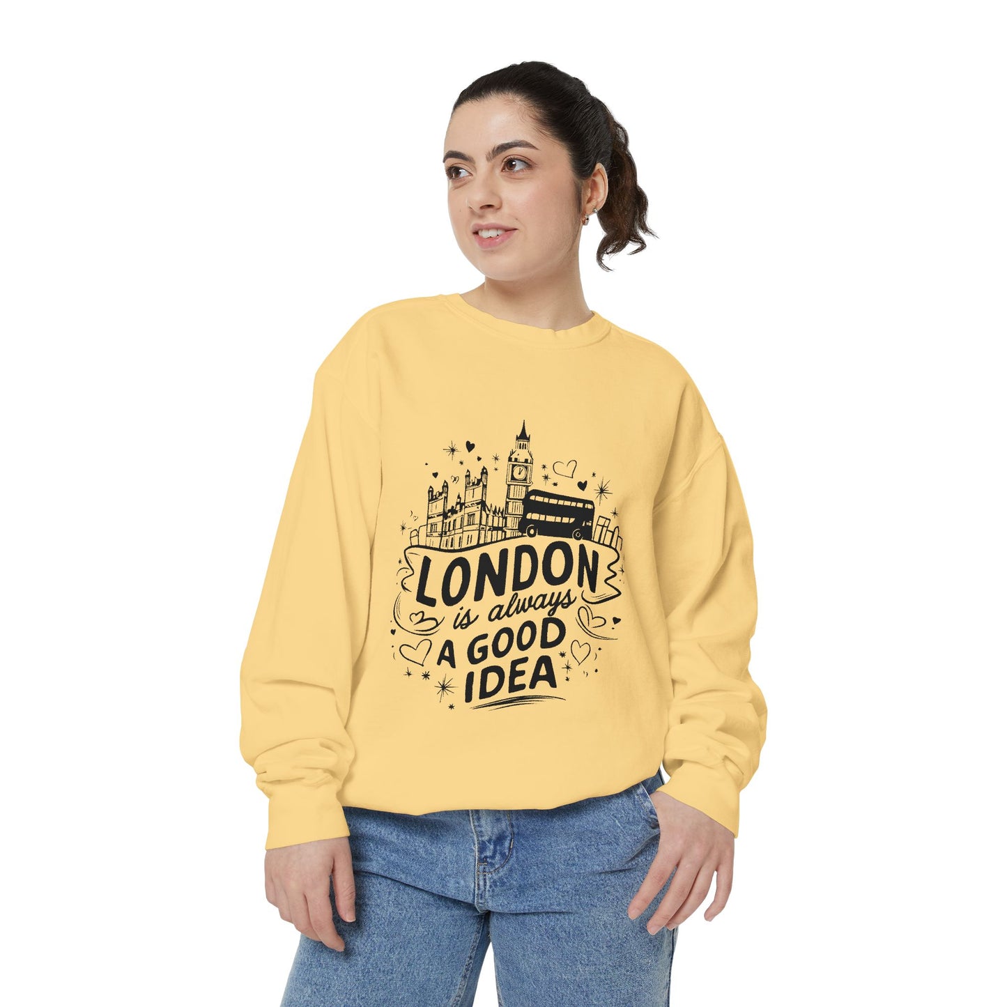 Unisex Garment-Dyed Sweatshirt - London is always a good idea