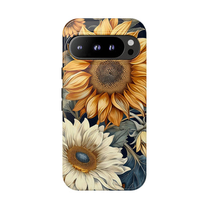 Floral Phone Case for Tough Cases, Sunflower Design, Nature Lover Gift, Birthday Present, Eco-Friendly Accessories, Summer Vibes
