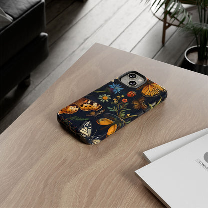 Nature-Inspired Phone Case | Floral Butterfly Design, Tough Phone Cover, Gift for Nature Lovers, Cute Butterfly Case, Home Decor