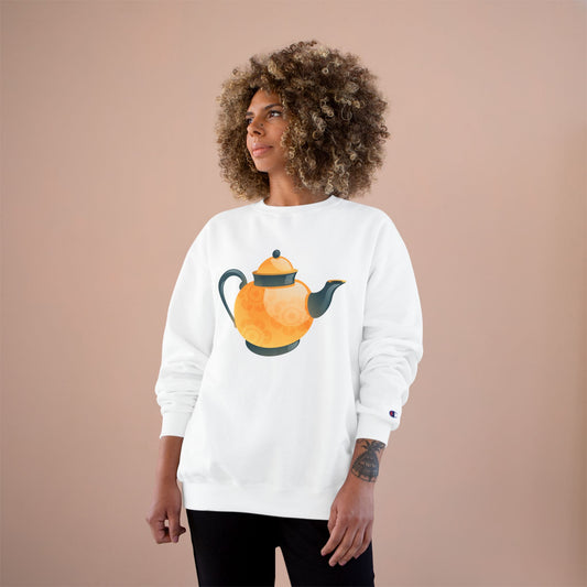 Champion Sweatshirt - Classic British Tea Kettle - Timeless Elegance in Tea Time