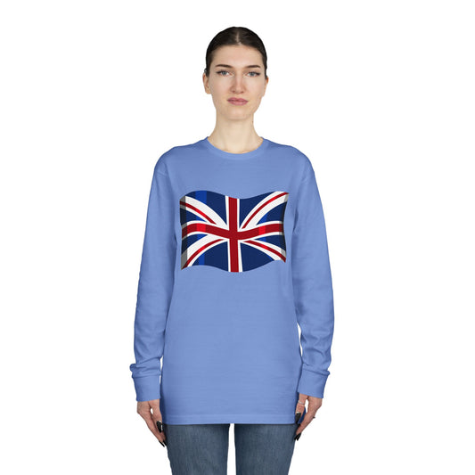 Long Sleeve Crewneck Tee - British Flag